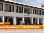 Huaraz: Denuncian irregularidades en asfaltado de avenida Villón