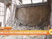 Piura: Sismo deja cinco viviendas inhabitables en Sullana