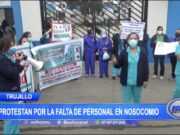 Trujillo: Protestan por la falta de personal en Hospital Lazarte