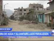 Florencia de Mora: Obra de agua y alcantarillado paralizada