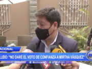 Bellido: «No daré el voto de confianza a Mirtha Vásquez»