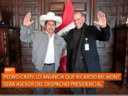 Pedro Castillo anuncia que Ricardo Belmont será asesor del despacho presidencial