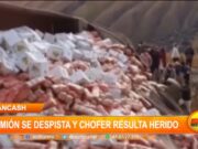Ancash: Camión se despista y chofer resulta herido