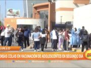 Trujillo: Extensas colas en segundo día de vacunación a adolescentes contra la covid-19