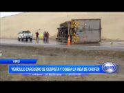 La Libertad: Vehículo carguero se despista y cobra la vida de chofer