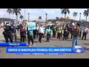 Trujillo: Obreros de Municipalidad Provincial reclaman beneficios