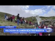 Cajamarca: Volcadura de camión deja tres muertos