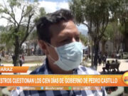 Huaraz: Maestros cuestionan los cien días de gobierno de Pedro Castillo