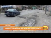 Huaraz: Pavimento de entrada sur totalmente destrozado