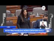 Lima: Buscan firmas para moción de vacancia contra Pedro Castillo