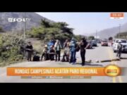 Paro ronderil en La Libertad: Cola de vehículos en bloqueo de carretera