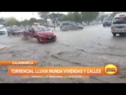 Cajamarca: Torrencial lluvia inunda viviendas y calles