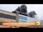 Chiclayo: Llantería se incendia en el distrito de José Leonardo Ortiz