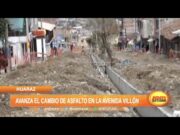 Huaraz: Avanza el cambio de asfalto en la avenida Villón