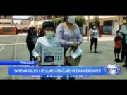 Trujillo: Entregan tablets y celulares a escolares de escasos recursos