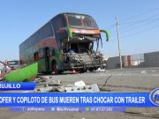 Trujillo: Chofer y copiloto de bus mueren tras chocar con trailer