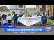 Trujillo: Obreros municipales protestan por pactos colectivos
