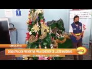 Chiclayo: Demostración preventiva para conexión de luces navideñas