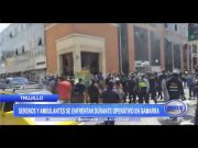 Trujillo: Serenos y ambulantes se enfrentan durante operativo en Gamarra