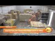 Trujillo: Sujetos realizan forado para robar sacos de arroz