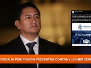 Ministerio Público pide prisión preventiva para Vladimir Cerrón