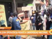 Huaraz: Realizan operativos frente a universidad nacional