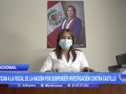 Critican a la Fiscal de la Nación por suspender investigación contra Castillo