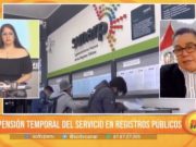 Suspensión temporal del servicio en registros públicos
