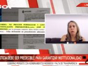 Justicia debe ser predecible para garantizar institucionalidad