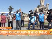 Trujillo: Protestan por incumplimiento de mesa de trabajo