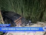 La Libertad: Cuatro heridos tras despiste de vehículo