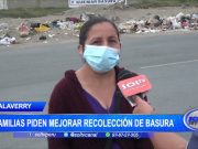 Salaverry: Familias piden mejorar recolección de basura