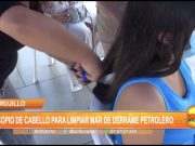 Trujillo: Continúa acopio de cabello para limpiar mar de derrame petrolero