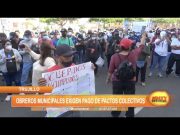 Trujillo: Obreros municipales exigen pago de pactos colectivos
