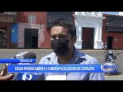 Trujillo: Exigen pronunciamiento a comisión fiscalizadora de contratos