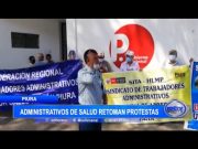 Piura: Administrativos de salud retoman protestas