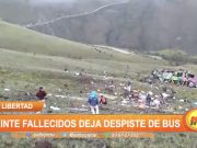 Pataz: Veinte fallecidos deja despiste de bus