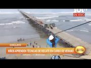 Chiclayo: Niños aprenden técnicas de rescate en curso de verano