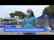 Trujillo: Madre gestante forma parte del equipo de inmunizaciones