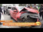 Trujillo: Cinco heridos tras colisión de vehículos