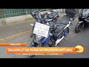 Chiclayo: Evaluarán ley que prohibe dos pasajeros en moto lineal