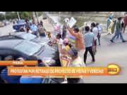 Piura: Protestan por retraso de proyecto de pistas y veredas