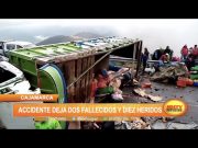 Cajamarca: Accidente de tránsito deja dos fallecidos y diez heridos