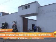 Trujillo: Incendio consume almacén de local de eventos