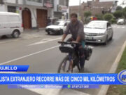 Trujillo: Ciclista extranjero recorre más de cinco mil kilómetros