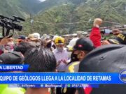Equipo especializado de geólogos llega a Retamas