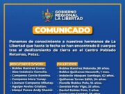 Ocho fallecidos y siete rescatados tras el derrumbe en Retamas