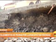 Huaraz: Deslizamientos de piedras por lluvias afectan viviendas