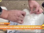 Huaraz: Intervienen a dos jóvenes con ocho kilos de droga