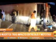 Ascope: Dos muertos tras impacto entre bus y mototaxi